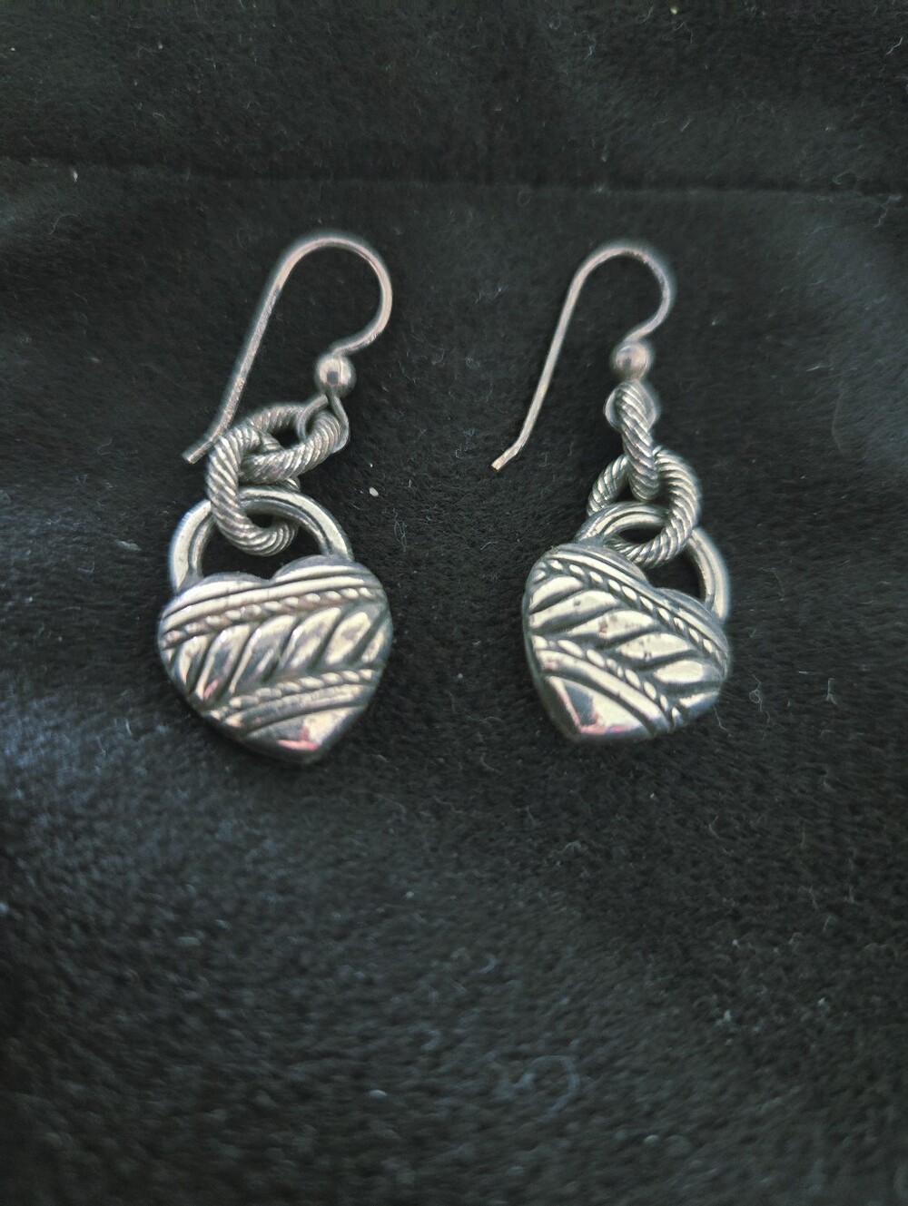 Brighton Corby Heart Retired French Wire Earrings